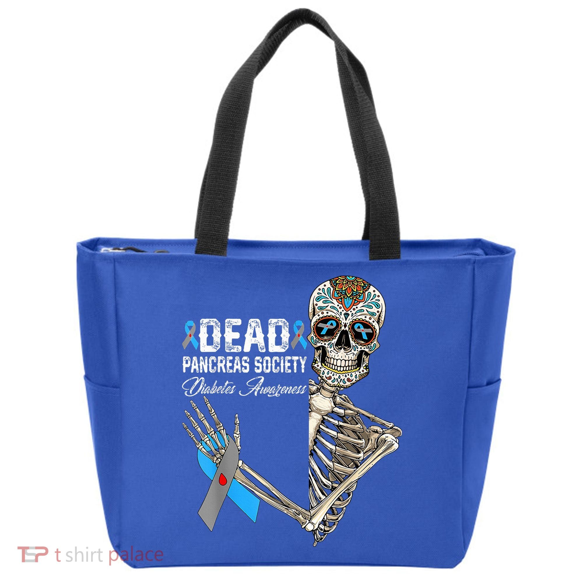 Dead Pancreas Society Diabetes Awareness Day Sugar Skeleton Tote Bag
