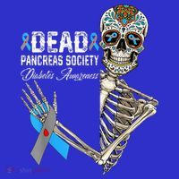 Dead Pancreas Society Diabetes Awareness Day Sugar Skeleton Tote Bag thumb 4