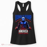 Donald Pump Swole America Gift Trump Weight Lifting Gym Fitness Women's Tank Top thumb 0