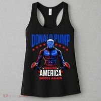 Donald Pump Swole America Gift Trump Weight Lifting Gym Fitness Women's Tank Top thumb 3