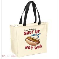 Dear Protesters Shut Up And Eat A Hot Dog Tote Bag thumb 2