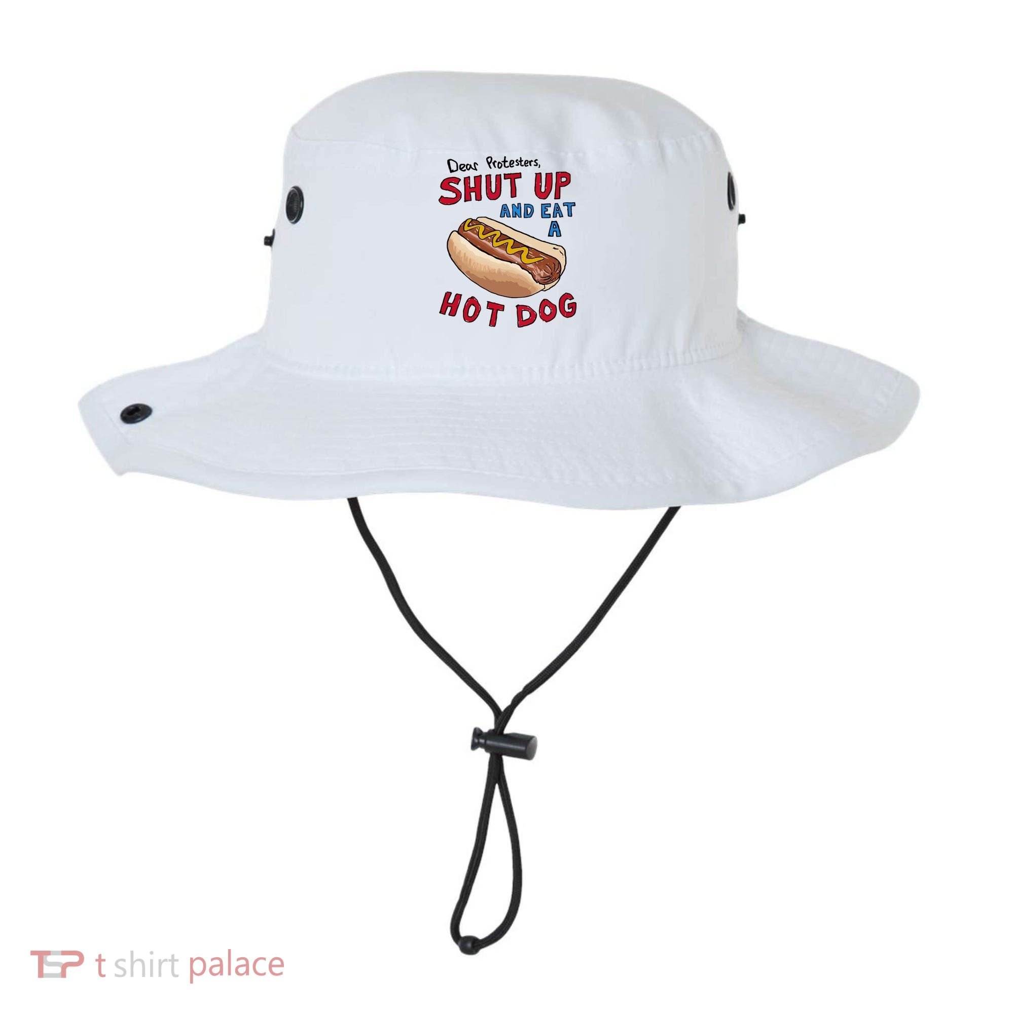 Dear Protesters Shut Up And Eat A Hot Dog Bucket Hat