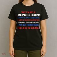 Daphne's Political S Why I'm Not A Republican Democratic Liberal Political Left T-Shirt thumb 4