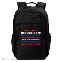 Daphne's Political S Why I'm Not A Republican Democratic Liberal Political Left Backpack thumb 0