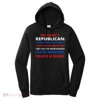 Daphne's Political S Why I'm Not A Republican Democratic Liberal Political Left Women's Hoodie thumb 0
