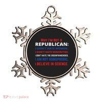 Daphne's Political S Why I'm Not A Republican Democratic Liberal Political Left Ornament thumb 0