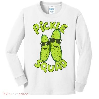 Dill Pickle Squad Design Pickle Squad Kids Long Sleeve Shirt