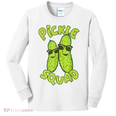 Dill Pickle Squad Design Pickle Squad Kids Long Sleeve Shirt
