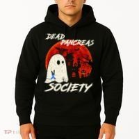 Dead Pancreas Society Ghost Diabetes Awareness Halloween Hoodie thumb 2