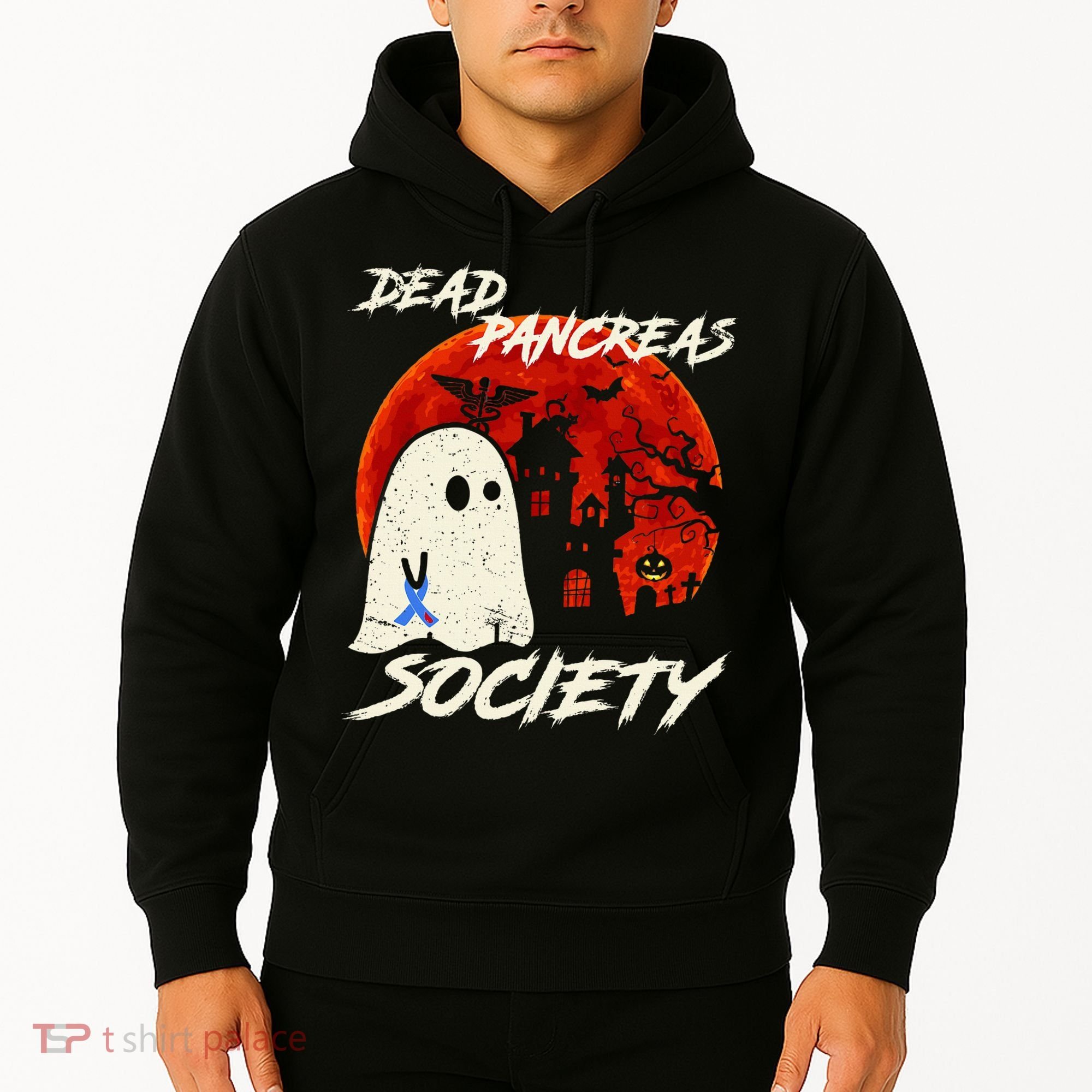 Dead Pancreas Society Ghost Diabetes Awareness Halloween Hoodie