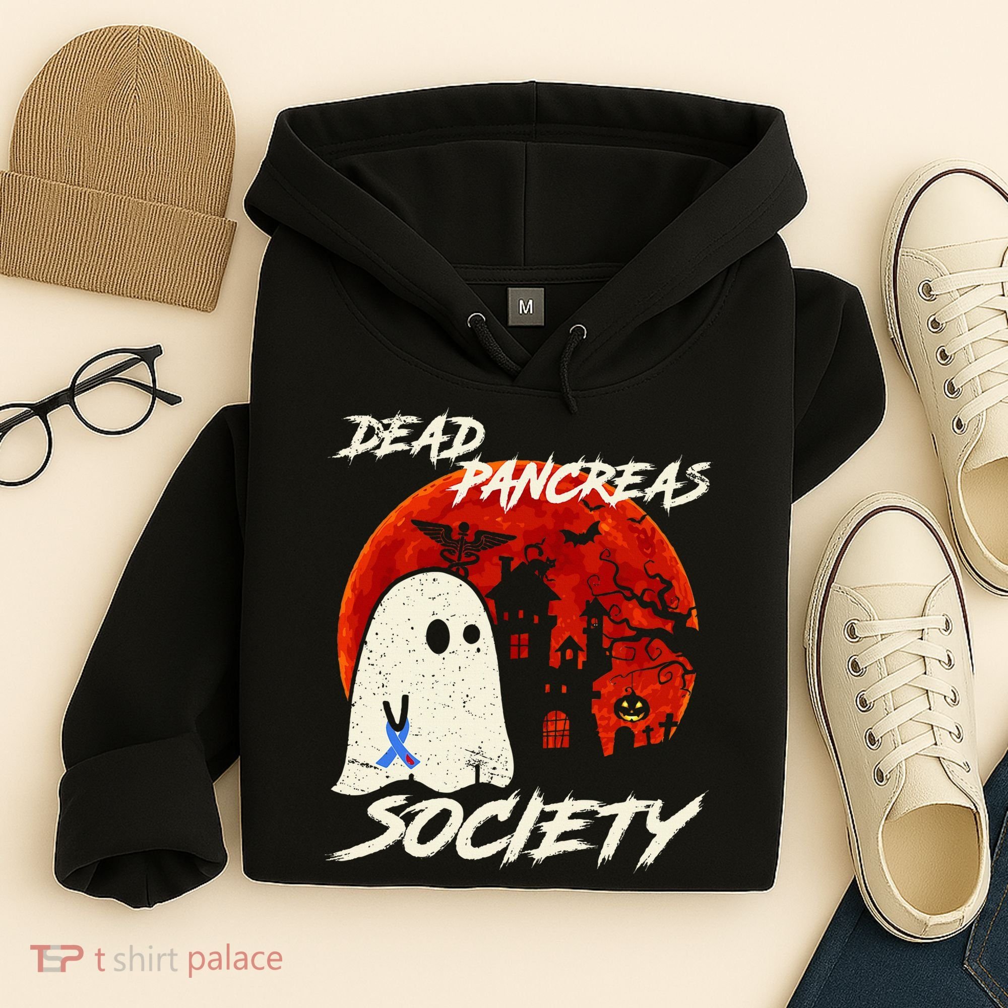 Dead Pancreas Society Ghost Diabetes Awareness Halloween Hoodie