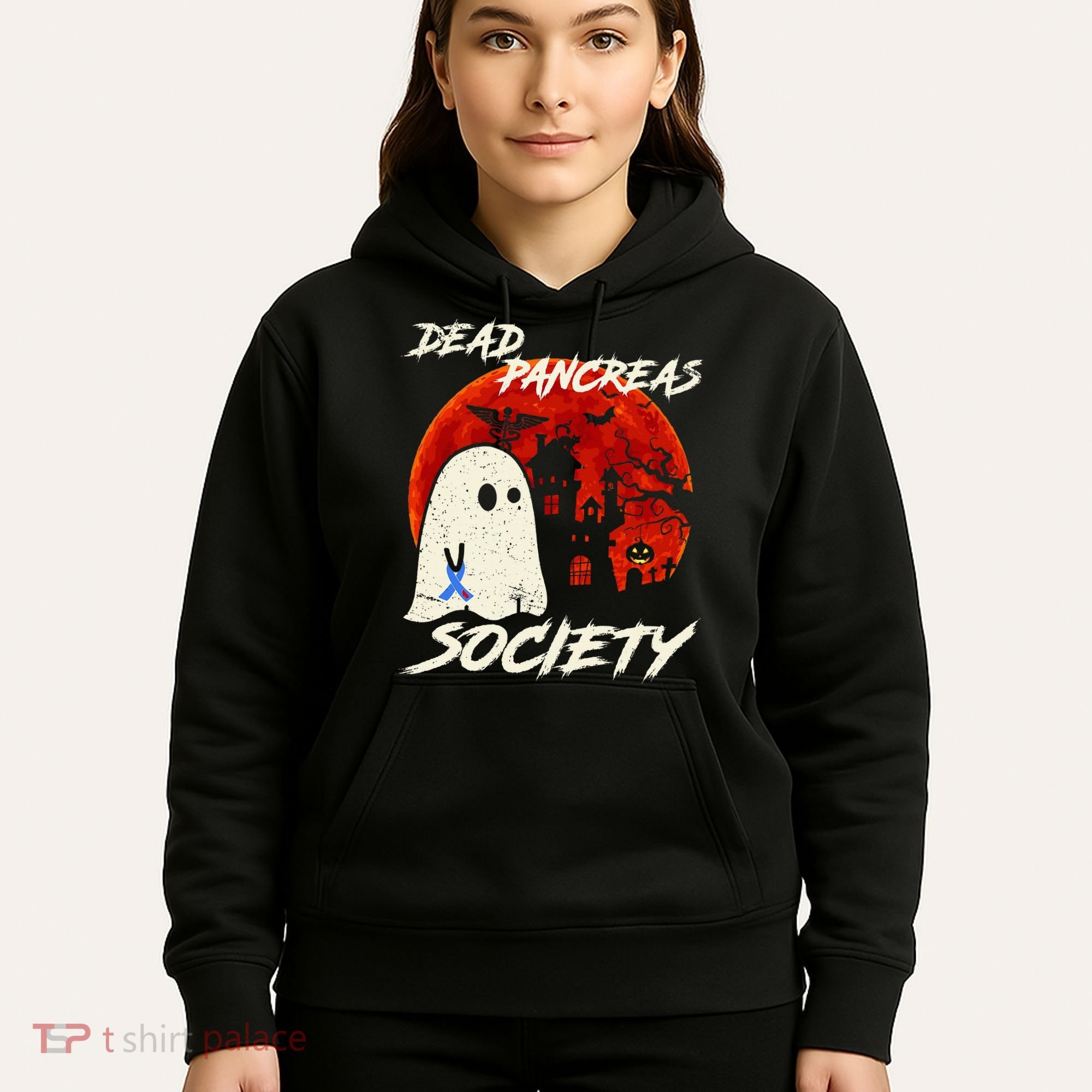 Dead Pancreas Society Ghost Diabetes Awareness Halloween Hoodie