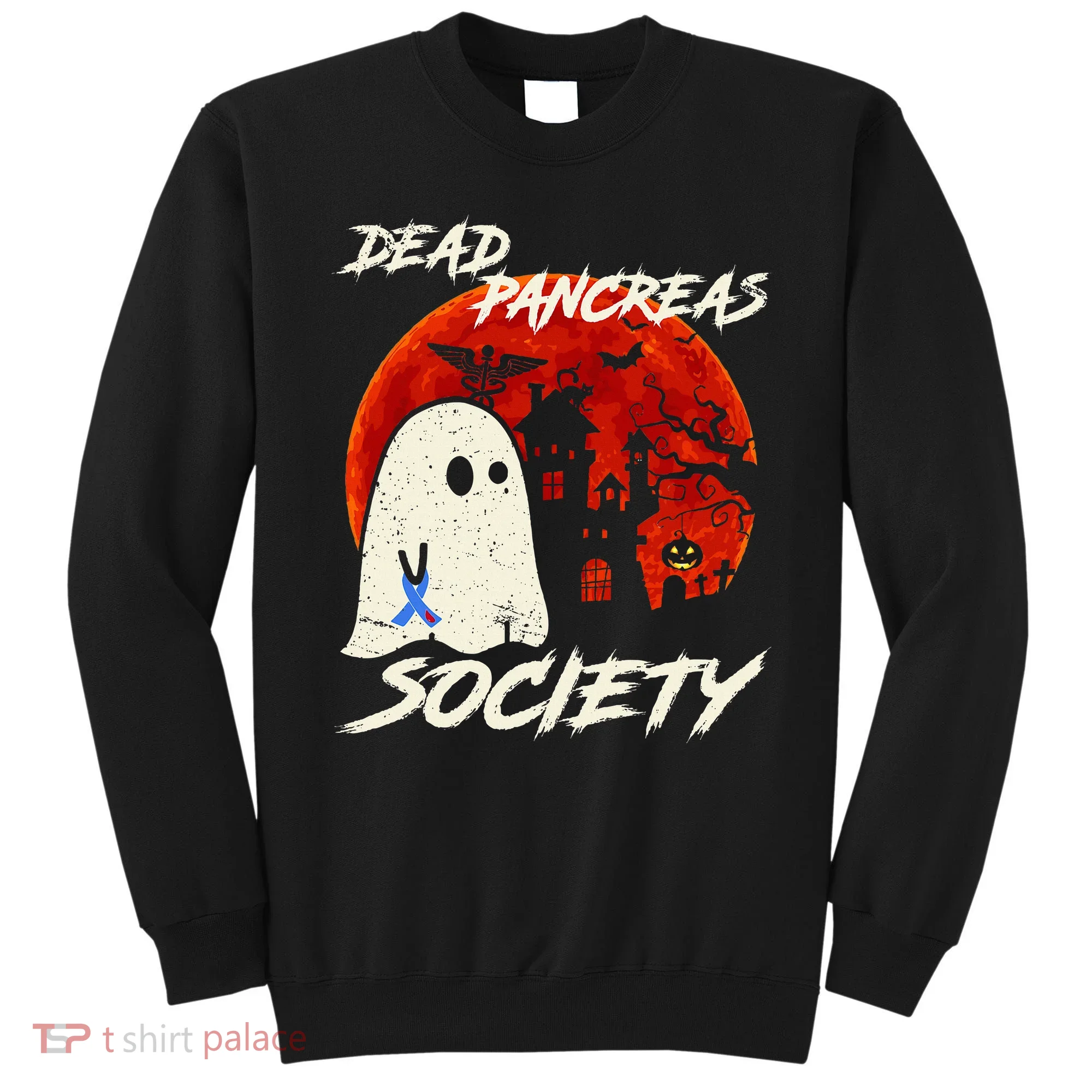 Dead Pancreas Society Ghost Diabetes Awareness Halloween Sweatshirt