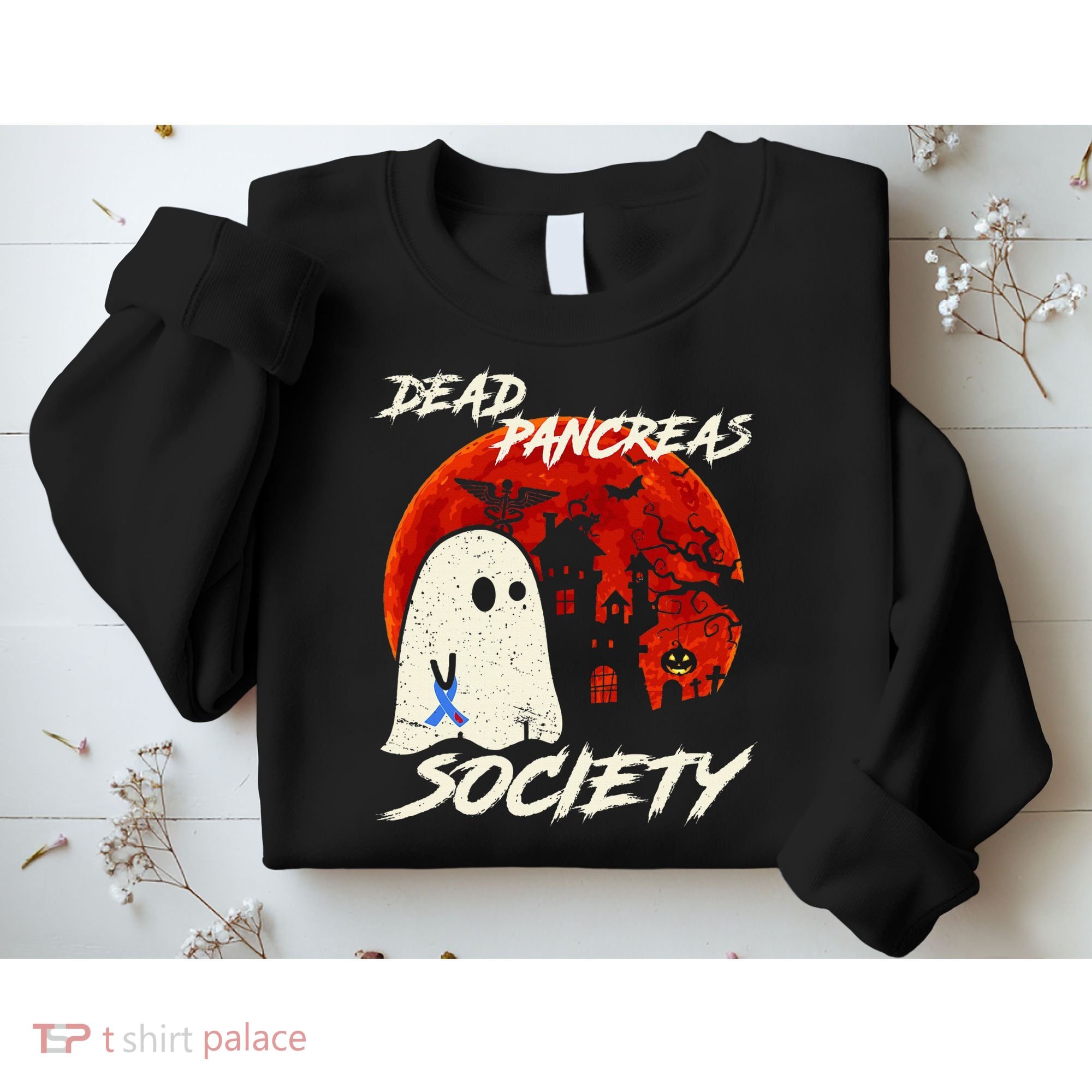 Dead Pancreas Society Ghost Diabetes Awareness Halloween Sweatshirt