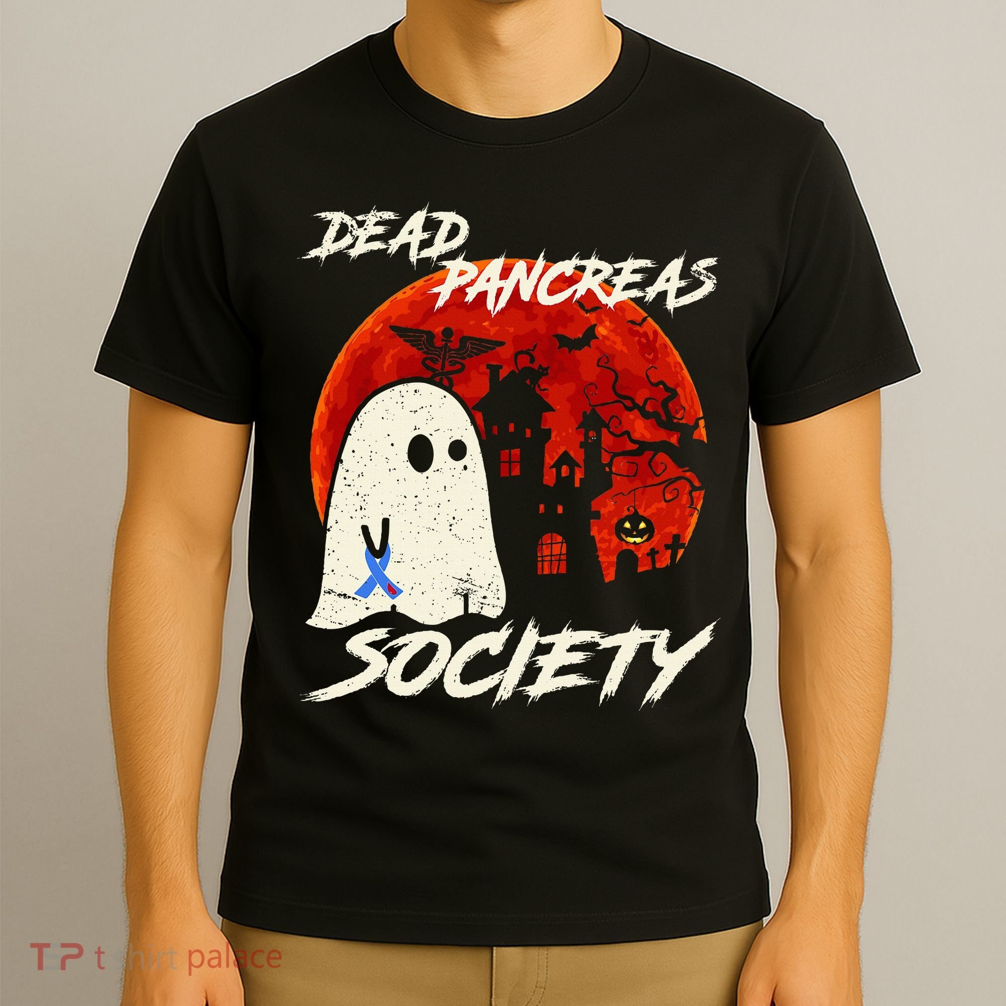 Dead Pancreas Society Ghost Diabetes Awareness Halloween T-Shirt