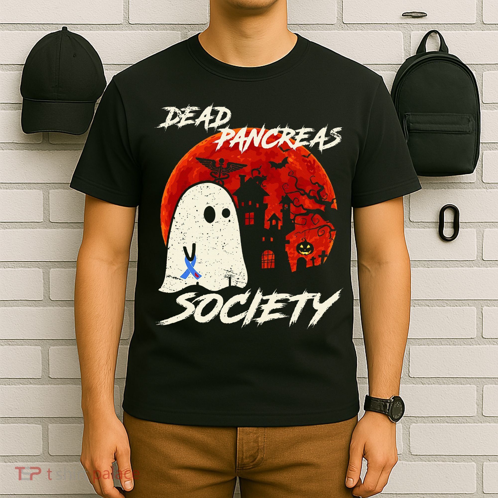 Dead Pancreas Society Ghost Diabetes Awareness Halloween T-Shirt
