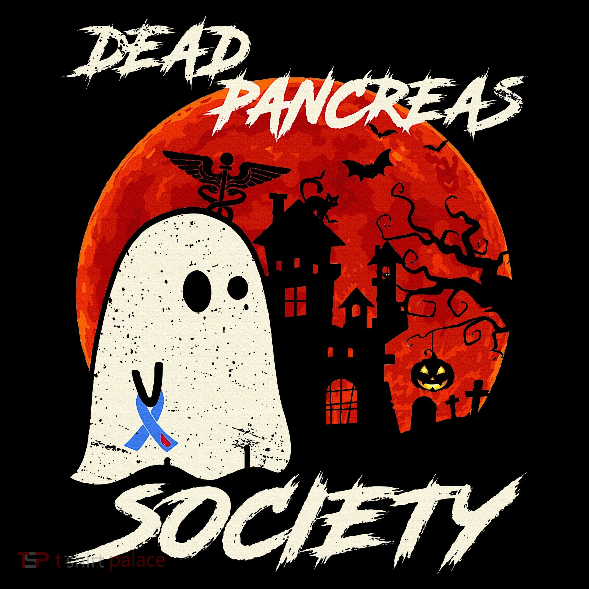 Dead Pancreas Society Ghost Diabetes Awareness Halloween T-Shirt
