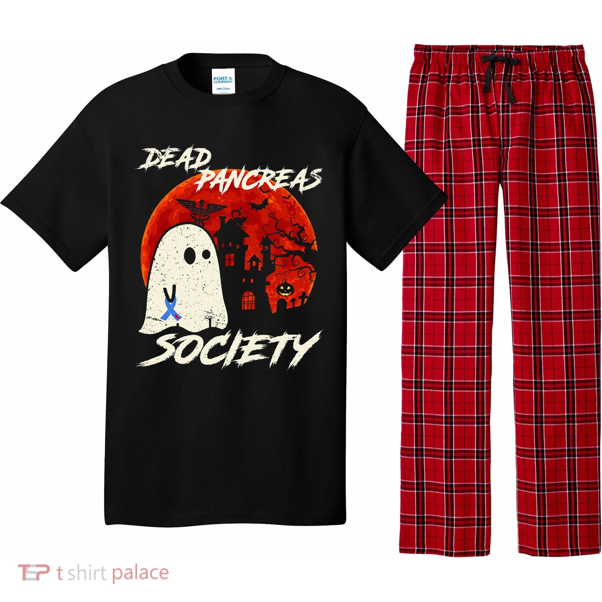 Dead Pancreas Society Ghost Diabetes Awareness Halloween Pajama Set