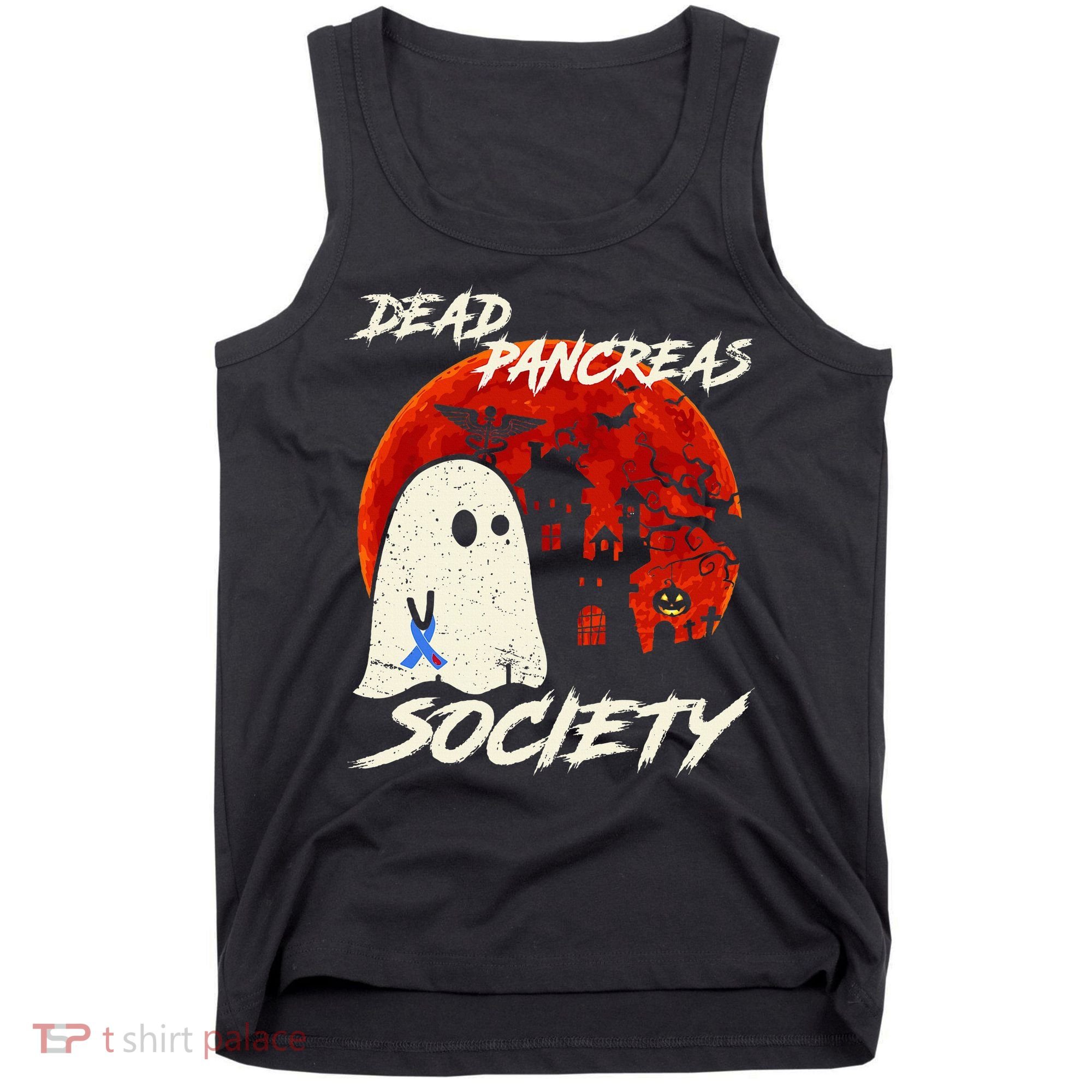 Dead Pancreas Society Ghost Diabetes Awareness Halloween Tank Top