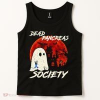 Dead Pancreas Society Ghost Diabetes Awareness Halloween Tank Top thumb 2