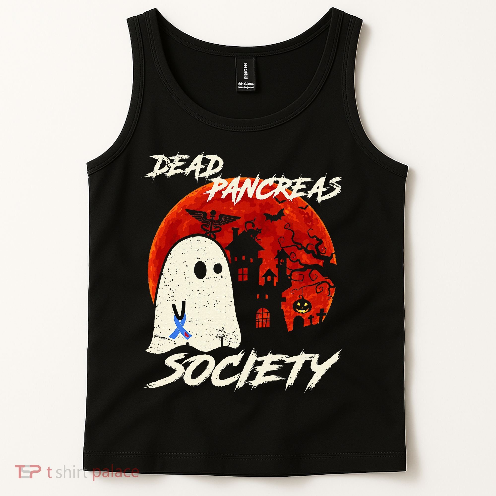 Dead Pancreas Society Ghost Diabetes Awareness Halloween Tank Top