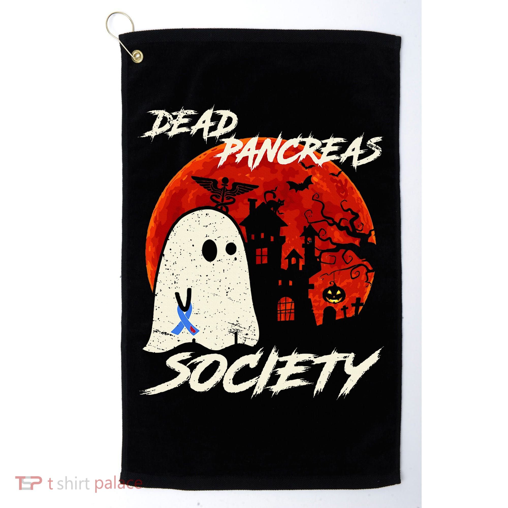 Dead Pancreas Society Ghost Diabetes Awareness Halloween Golf Towel