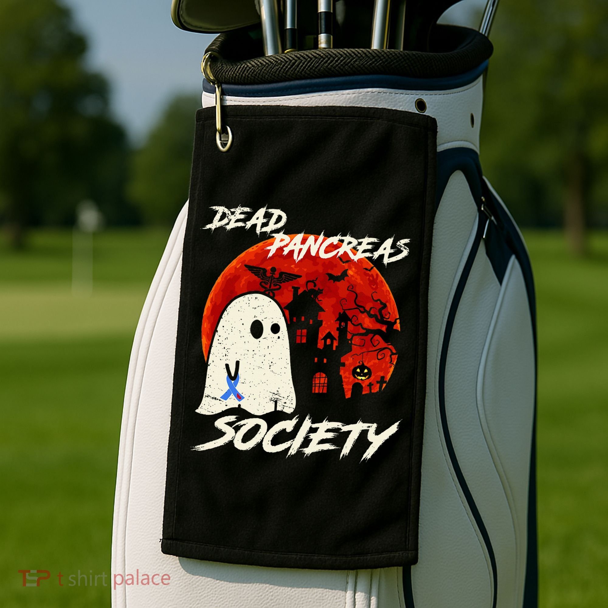 Dead Pancreas Society Ghost Diabetes Awareness Halloween Golf Towel