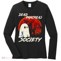 Dead Pancreas Society Ghost Diabetes Awareness Halloween Women's Long Sleeve Shirt thumb 0