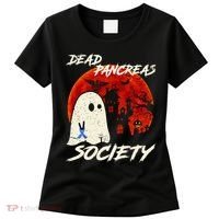 Dead Pancreas Society Ghost Diabetes Awareness Halloween Women's T-Shirt thumb 0