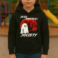Dead Pancreas Society Ghost Diabetes Awareness Halloween Kids Hoodie thumb 3