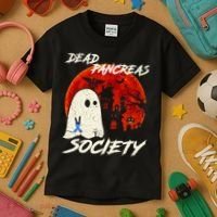 Dead Pancreas Society Ghost Diabetes Awareness Halloween Kids T-Shirt thumb 3