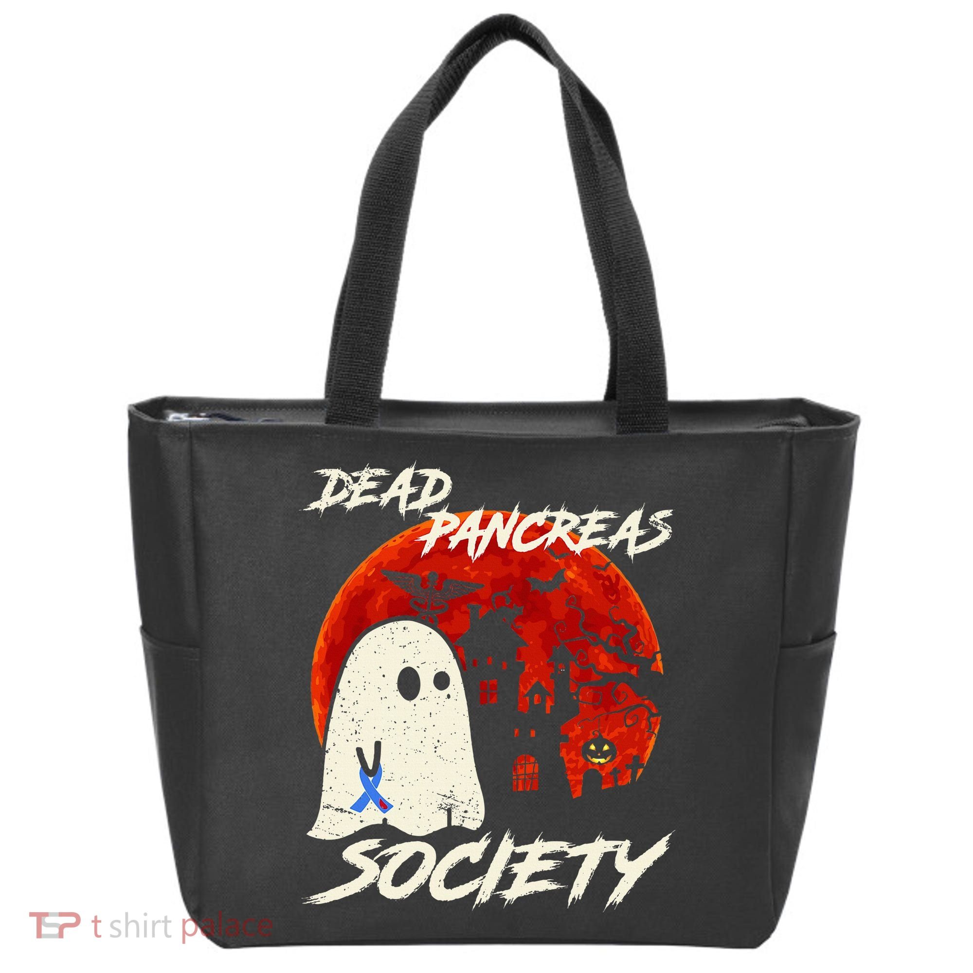 Dead Pancreas Society Ghost Diabetes Awareness Halloween Tote Bag