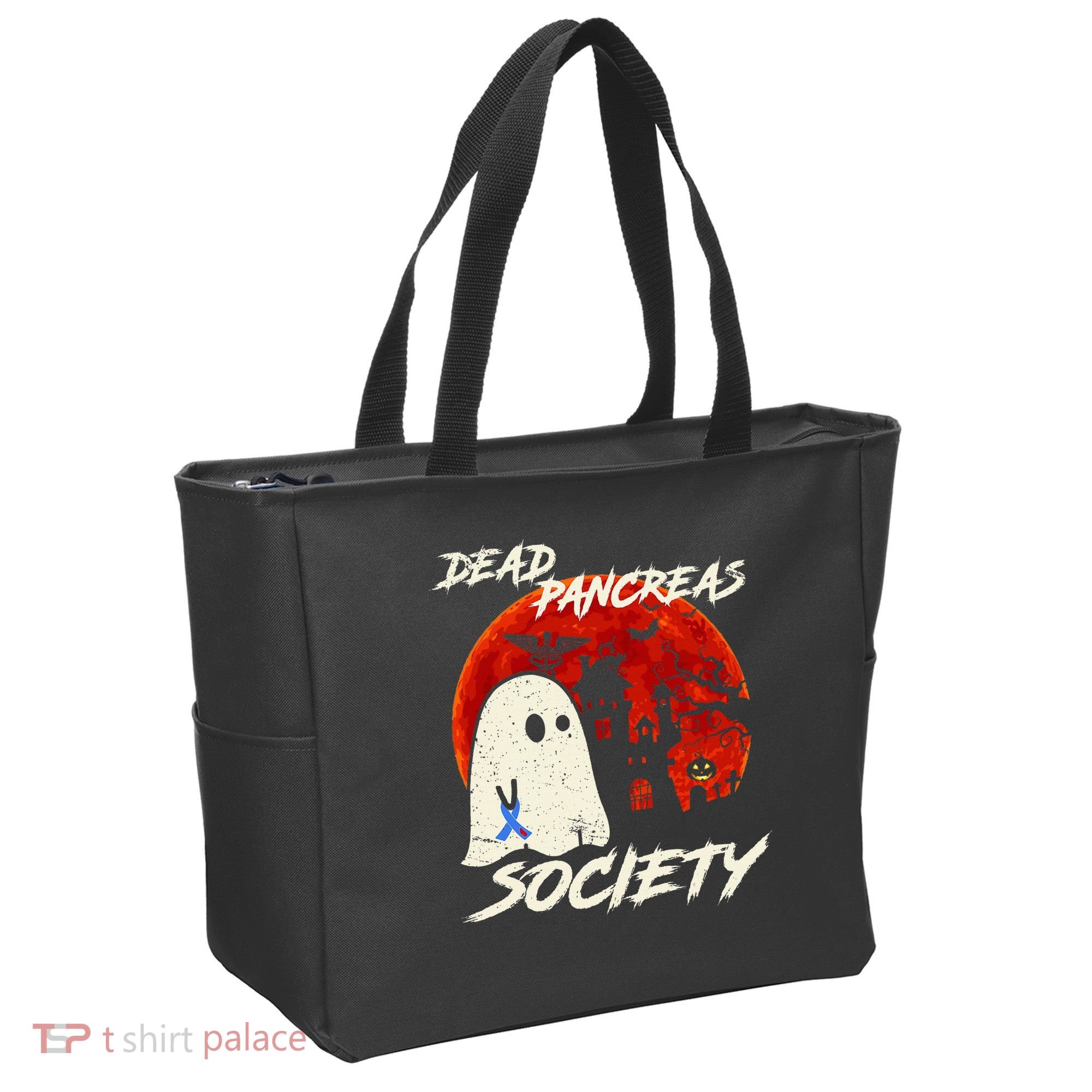 Dead Pancreas Society Ghost Diabetes Awareness Halloween Tote Bag