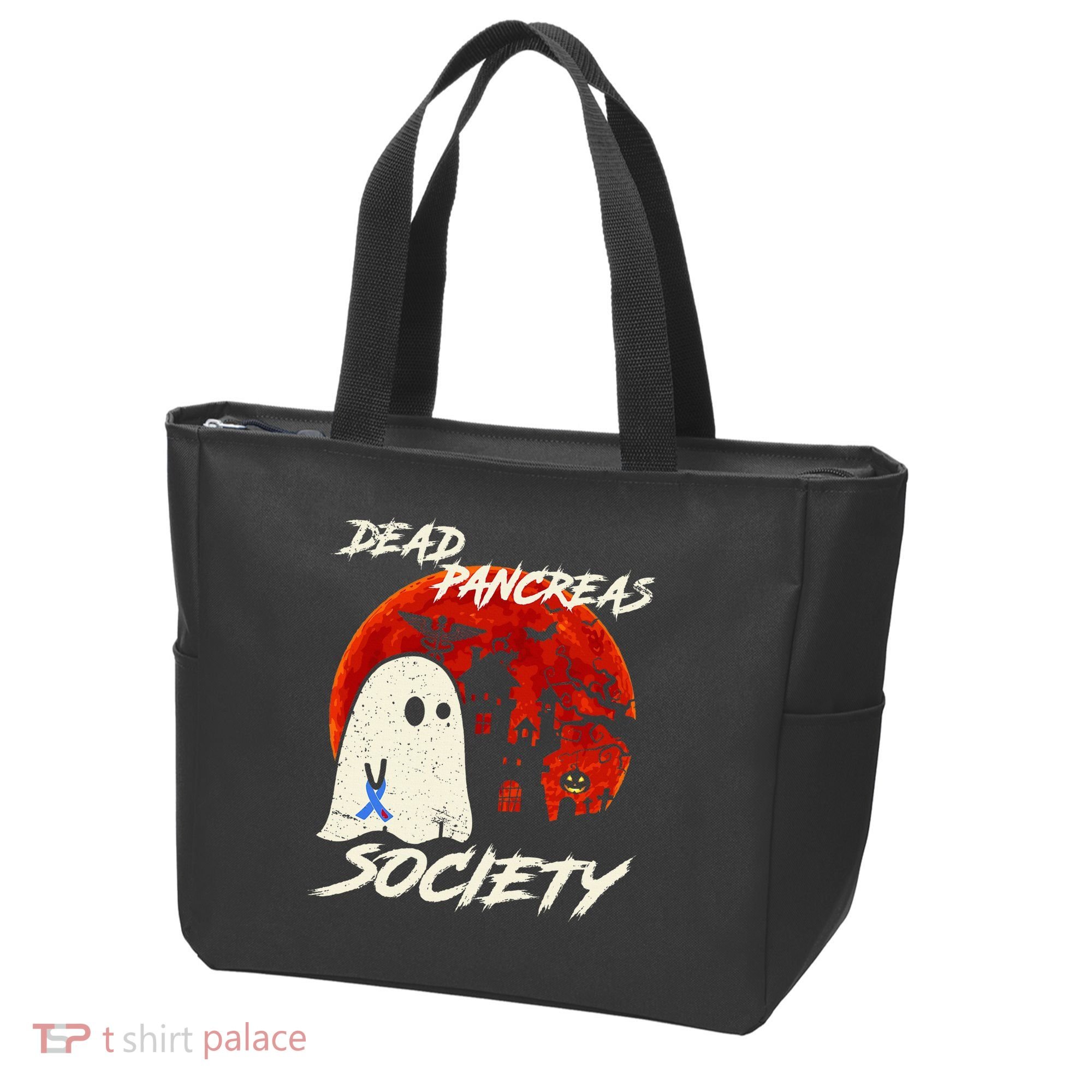 Dead Pancreas Society Ghost Diabetes Awareness Halloween Tote Bag