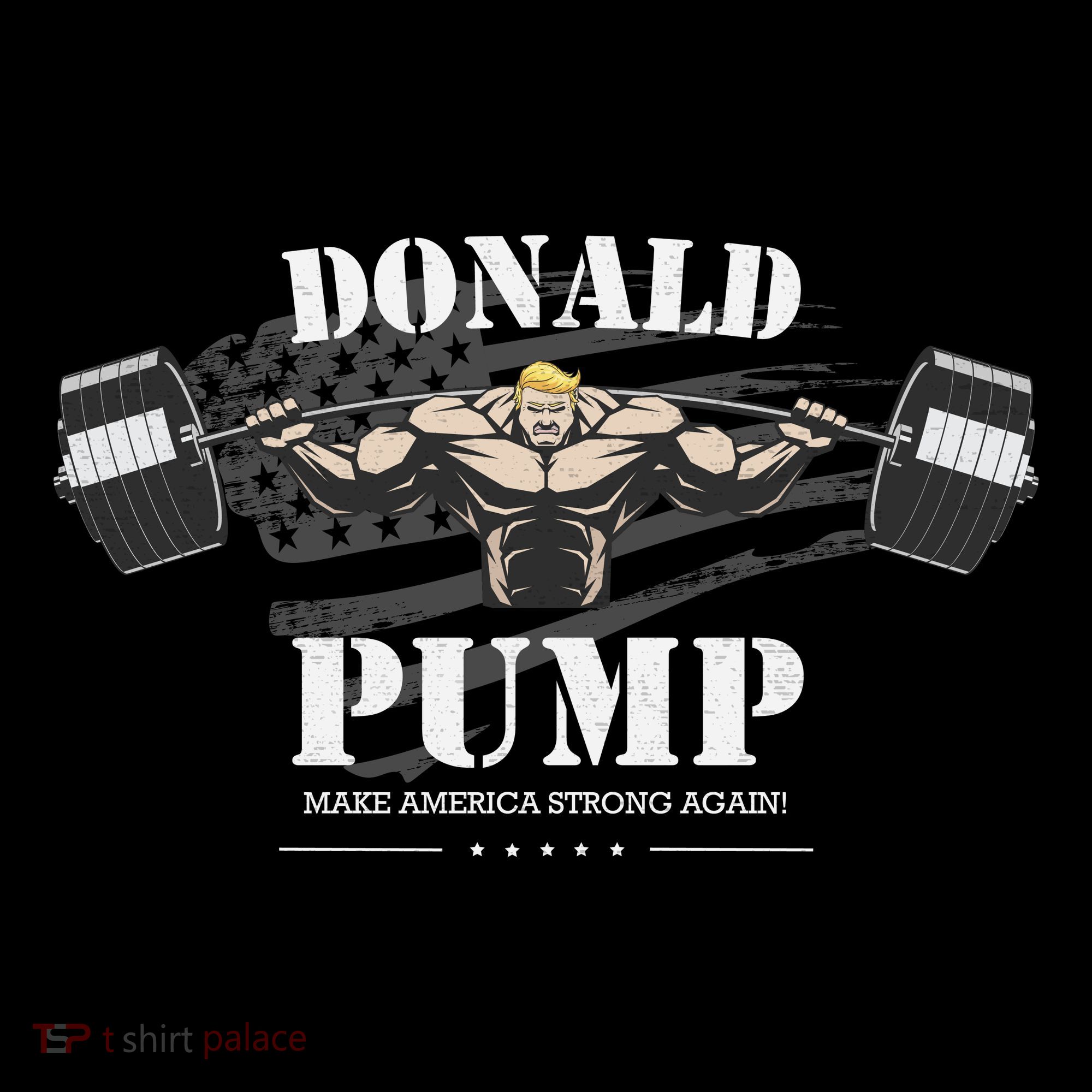 Donald Pump Trump Make America Strong Again Funny Ornament