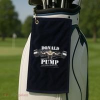 Donald Pump Trump Make America Strong Again Funny Golf Towel thumb 2