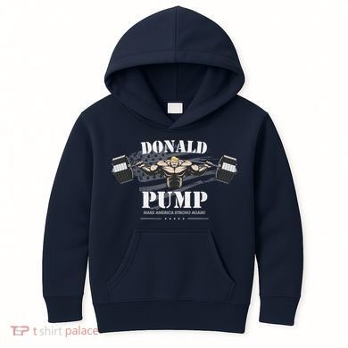 Donald Pump Trump Make America Strong Again Funny Kids Hoodie