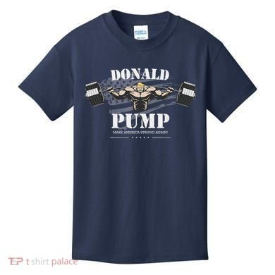 Donald Pump Trump Make America Strong Again Funny Kids T-Shirt