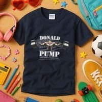 Donald Pump Trump Make America Strong Again Funny Kids T-Shirt thumb 3