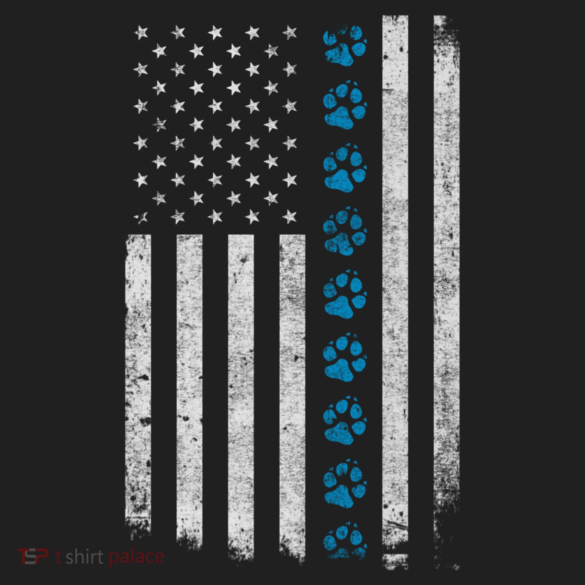 Dog Paw Thin Blue Line American Flag Police Dog Military K9 Meaningful Gift Beanie