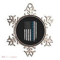 Dog Paw Thin Blue Line American Flag Police Dog Military K9 Meaningful Gift Ornament thumb 0
