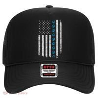 Dog Paw Thin Blue Line American Flag Police Dog Military K9 Meaningful Gift Hat thumb 0