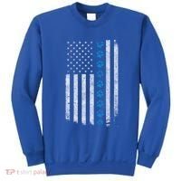 Dog Paw Thin Blue Line American Flag Police Dog Military K9 Meaningful Gift Sweatshirt thumb 0