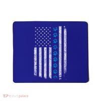 Dog Paw Thin Blue Line American Flag Police Dog Military K9 Meaningful Gift Mousepad thumb 0