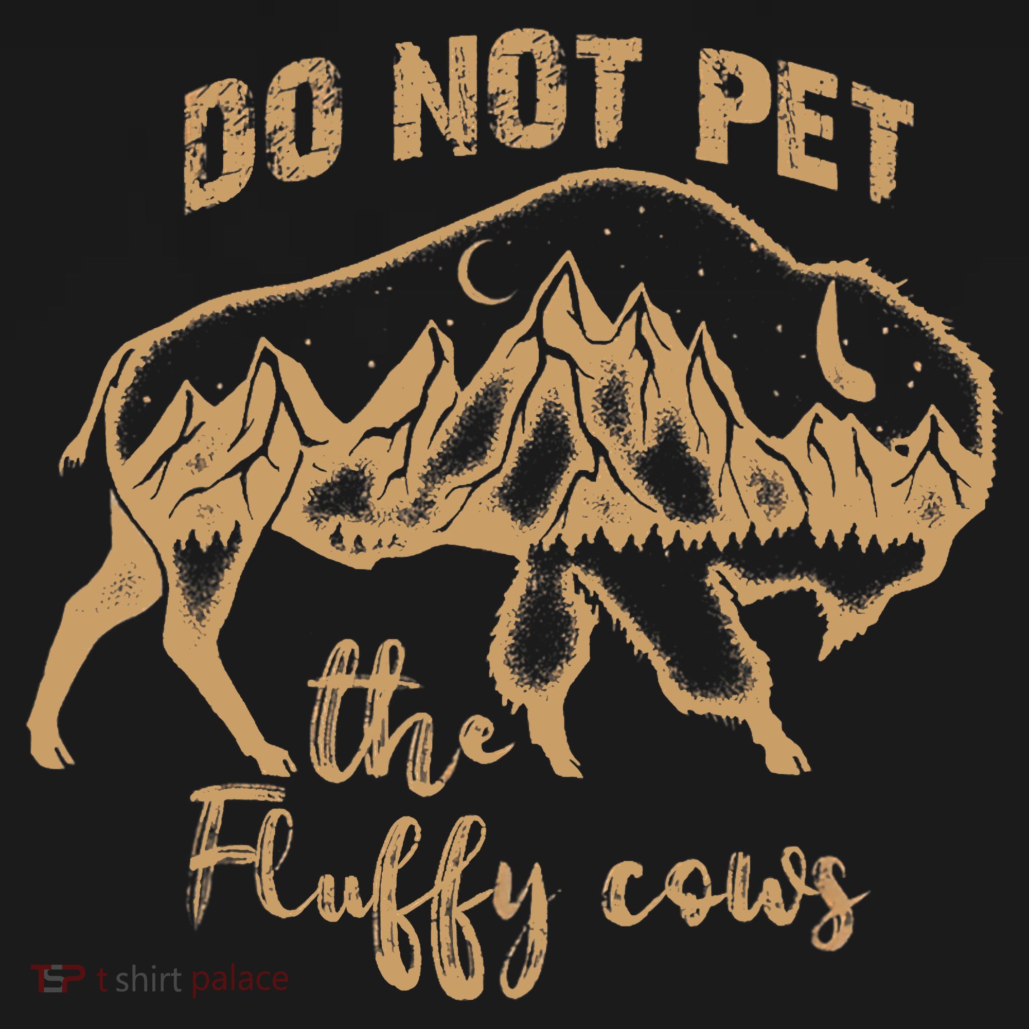 Don't Pet The Fluff Cows Funny Buffalo Backpack