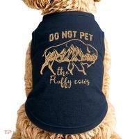 Don't Pet The Fluff Cows Funny Buffalo Doggie Tank thumb 0
