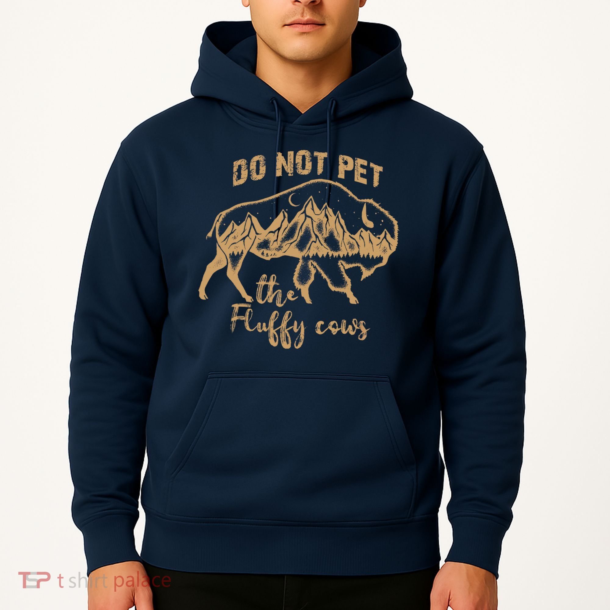 Don't Pet The Fluff Cows Funny Buffalo Hoodie