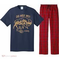 Don't Pet The Fluff Cows Funny Buffalo Pajama Set thumb 0