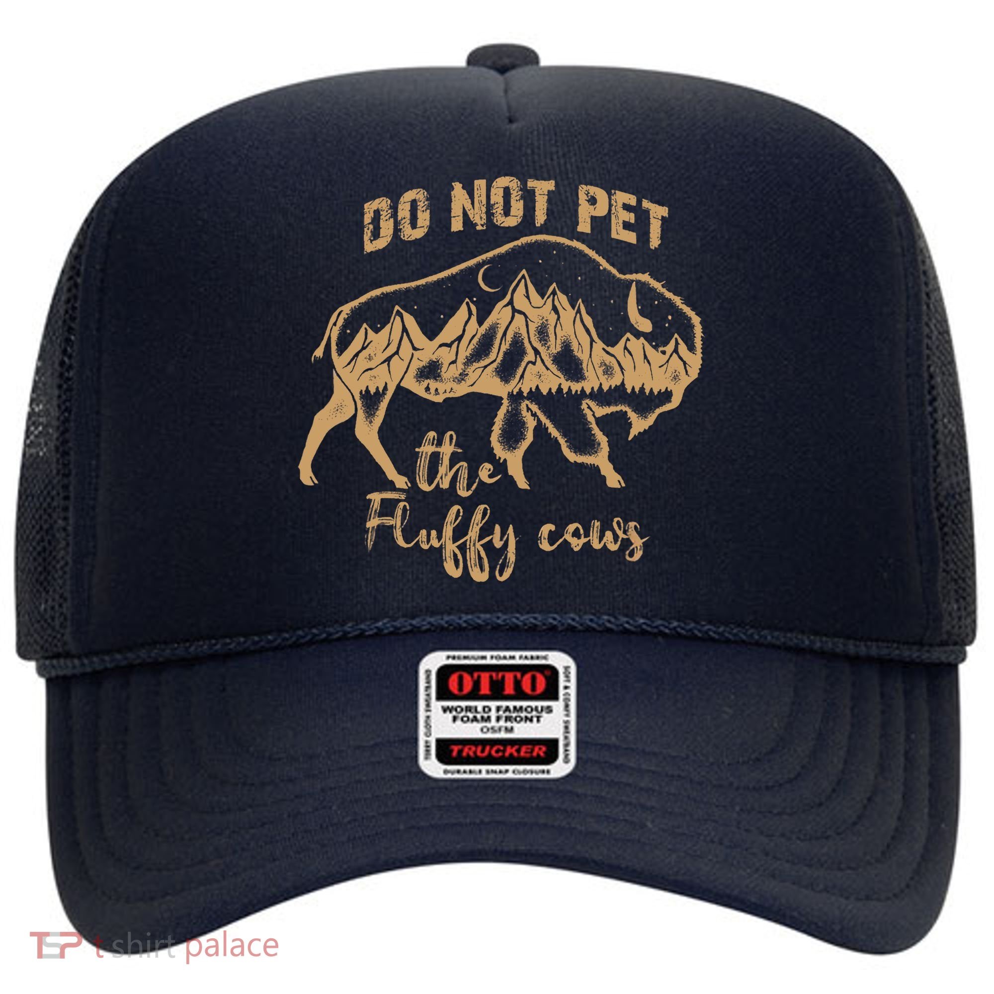 Don't Pet The Fluff Cows Funny Buffalo Hat