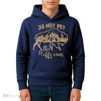 Don't Pet The Fluff Cows Funny Buffalo Kids Hoodie thumb 4
